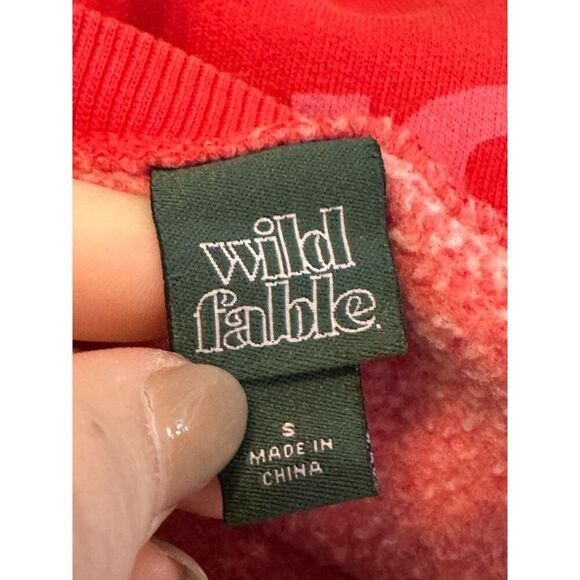 Wild Fable Keep Dreaming Red Oversized Crewneck Sweatshirt Size Small - Picture 3 of 4